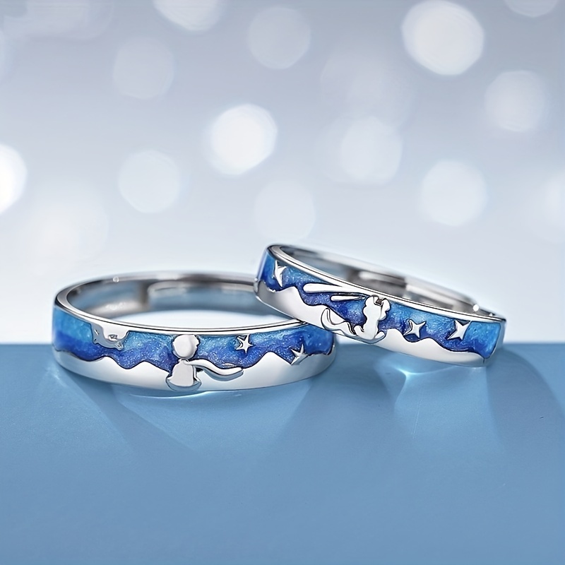 Little Prince And Fox Ring Adjustable Cartoon Couple Ring
